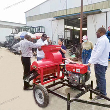 850型玉米撕皮脱粒一体机 可移动式玉米脱粒机 柴油机版打棒子机