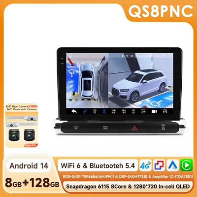 DVD Navigation | image navigator all-in-one machine - with-360-camera-8128g-wifi4g-version-6115-carplay-eight-core-9inch-suitable-for-17-23-citroen-c3-high-configuration
