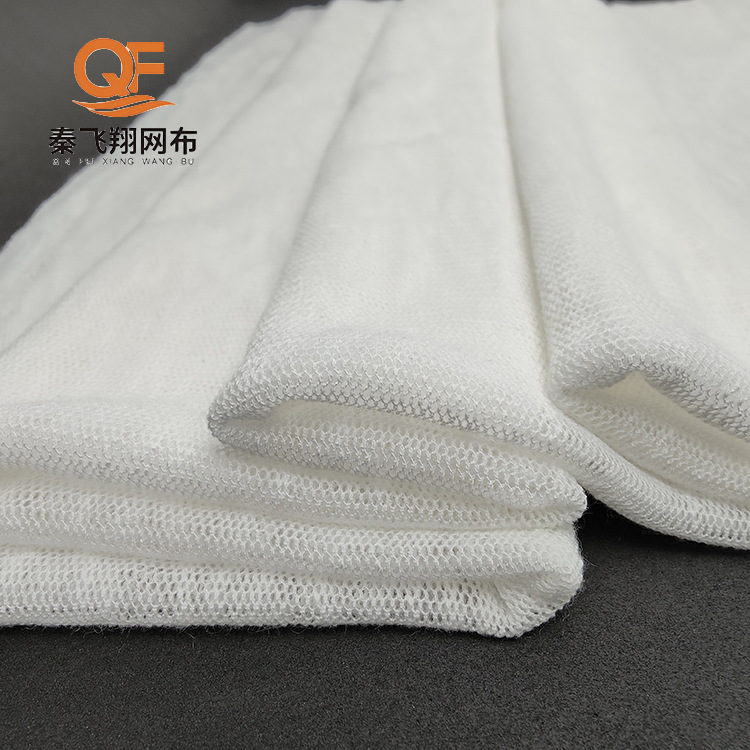 纯棉网布竹节亚麻网麻本色梭织棉麻布料亚麻服装布料全棉网眼布