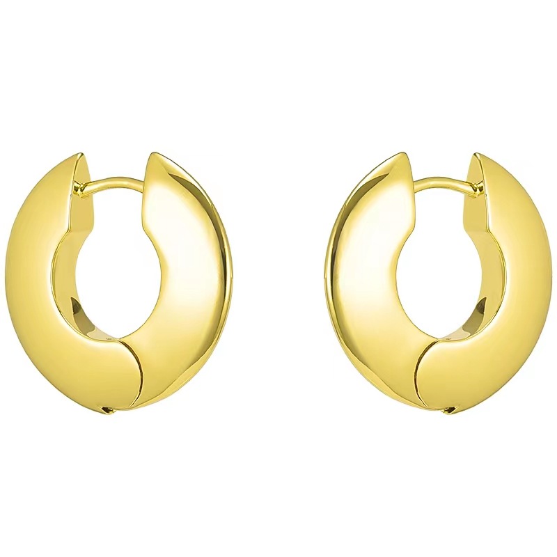 Women'S Gender Plating Design Fashion Solid Color Copper Earrings Plating Copper Earrings