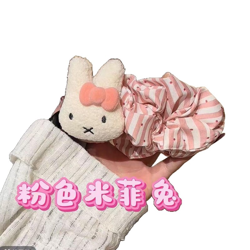 超萌可爱波点大号米菲兔巨显发量香蕉夹后脑勺盘发百搭少女发饰|undefined