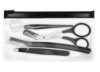 Black set, long razor, brush PVC, 4 piece set