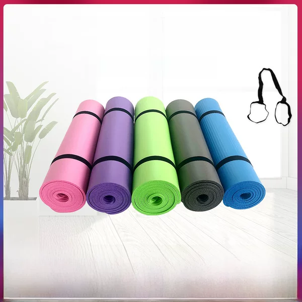nbr Yoga Mat Cross-border Thickened 10mm15mm Widened Home Fitness Mat Wholesale