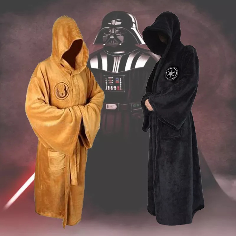Star Wars Jedi Samurai Galaxy Empire Men and Women European and American Flannel Home Clothes Autumn and Winter Nightgown Shirt Bathrobe