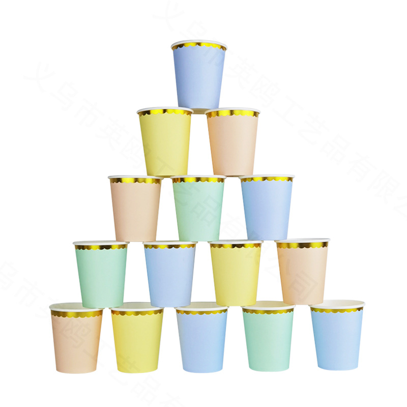 Cute Style Cute Solid Color Paper Tableware