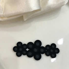 2026爆款黑色圆点组合长条布豆豆圆点布片DIY 发夹头饰辅料