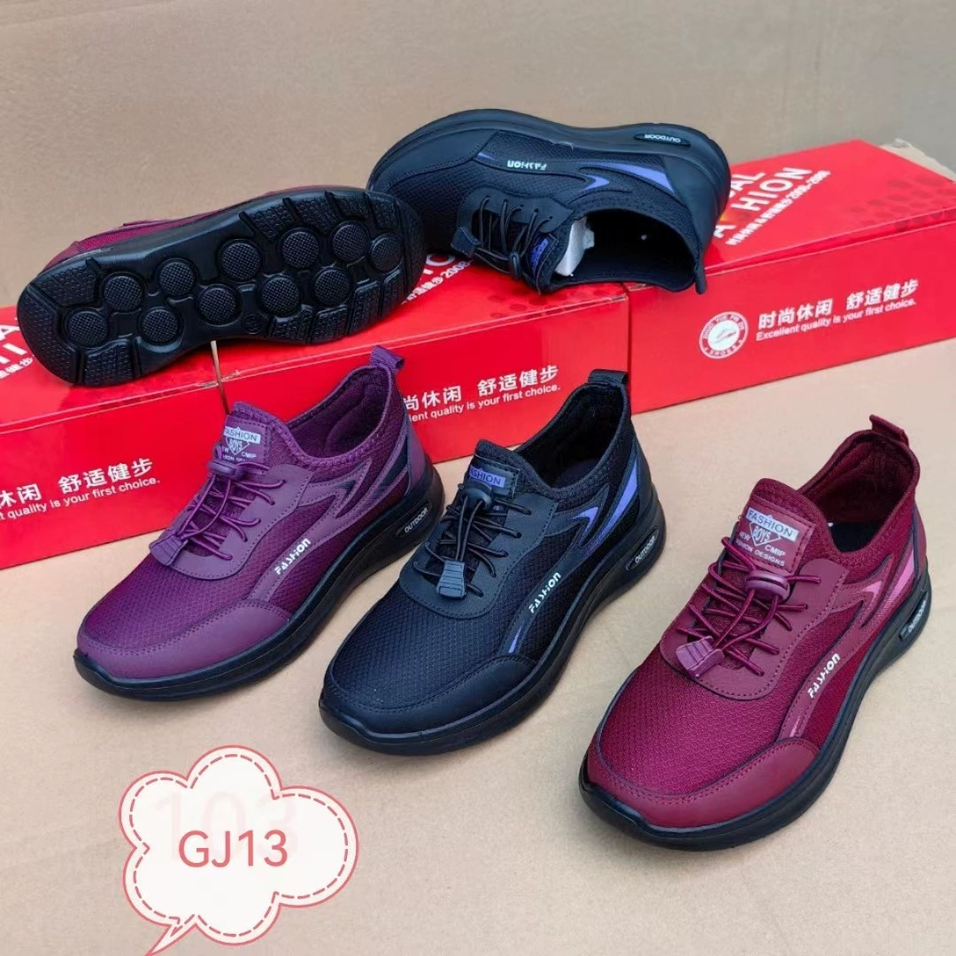 2024 весна и осень новая женская обувь для ходьбы плюс губка полиамидин на мягком подошве, износостойкая пожилая мама обувь пожилая обувь