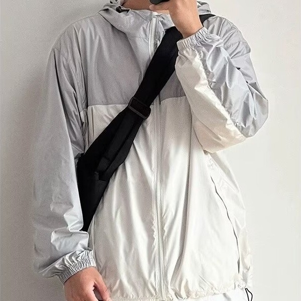 Men's ice silk windbreaker, vintage sun protection jacket, women's summer loose breathable sun protection jacket, outdoor sports casual thin coat