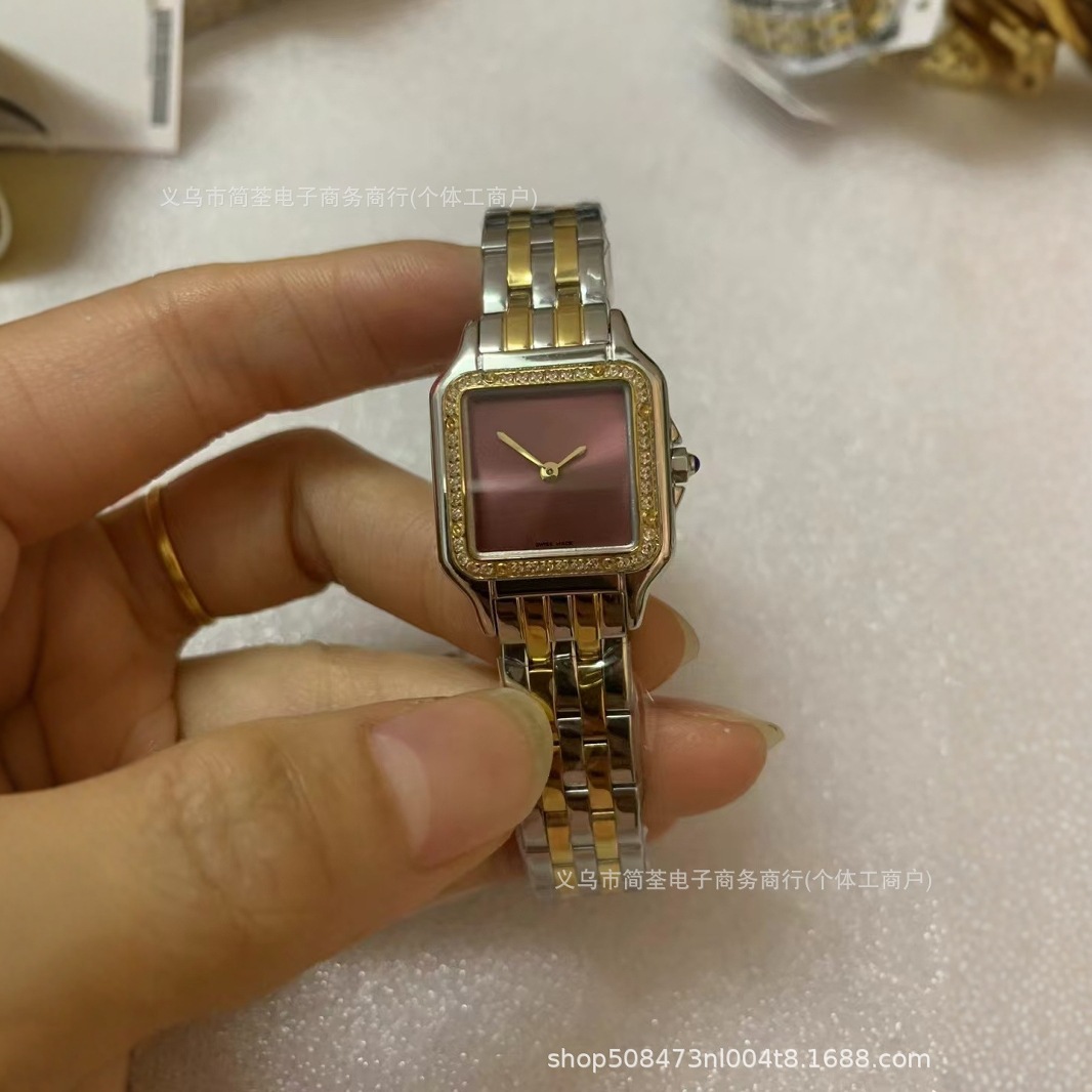 Fashionable classic retro square quartz women's watch stainless…