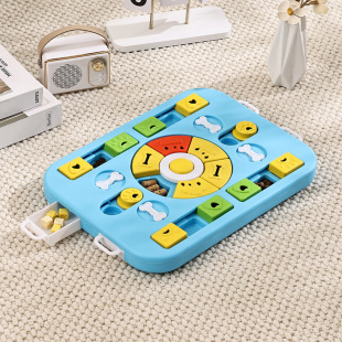 New Pet Supplies Non-slip Rectangular Multifunctional Dog Vocal Puzzle Plate Roller Hidden Food Slow Food Bowl Toy