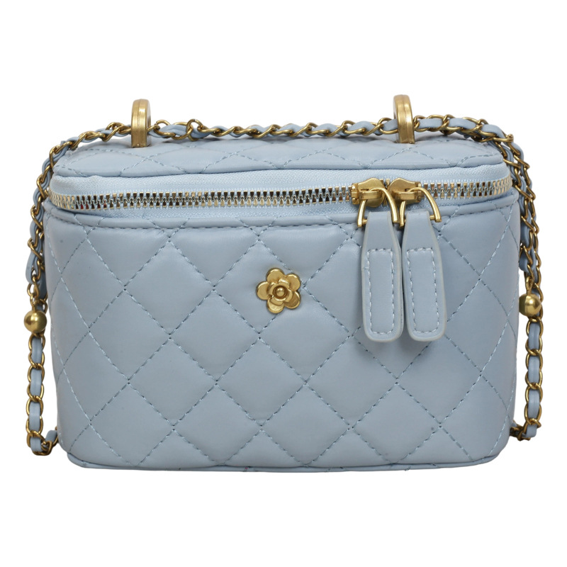 Bolso cuadrado bordado de diamante para mujeres 2026 nuevo comercio exterior de alta calidad humedad moda universal cadena mochila de hombro