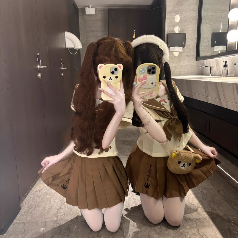 Original design of "Rilakkuma" - a cute JK uniform/sailor suit for a soft, adorable Lolita girl.