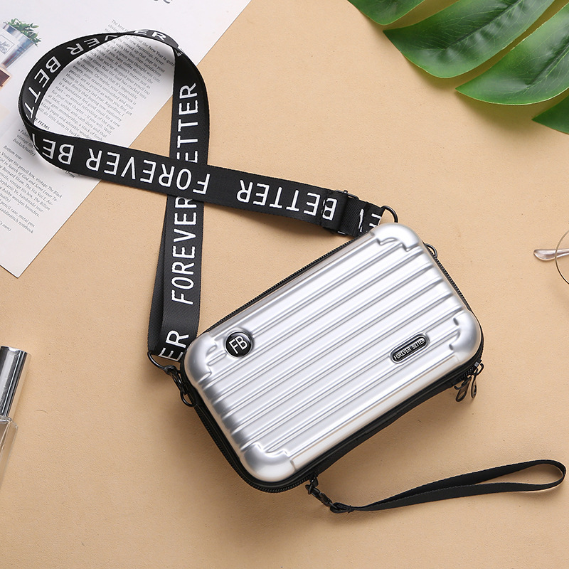 Nuevo equipaje pequeño bolso de las mujeres crossbody de gran capacidad de hombro multifuncional Mini maleta caja de monedas bolsa caso duro