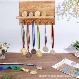 木质置物架实木壁挂创意门厅挂衣钩带隔板衣帽架层板收纳架