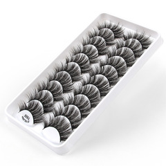 詩迪尚品3D仿水貂毛自然纖長假睫毛歐美立體多層卷翹10對裝眼睫毛