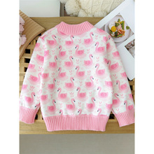 W 74429 Fleece cartoon kids sweater ���޿�ͨ��ͯë�¿羳