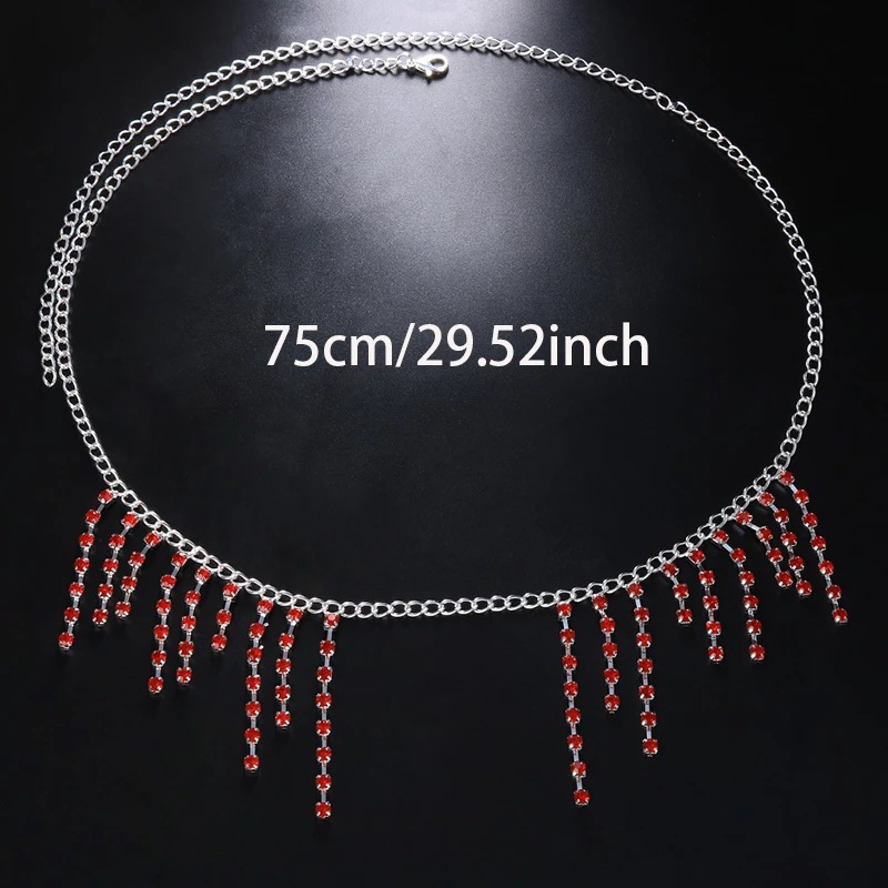 AliExpress nuevo rhinestone borla Ruby gafas marco discoteca sexy partido rhinestone cadena ojo marcos