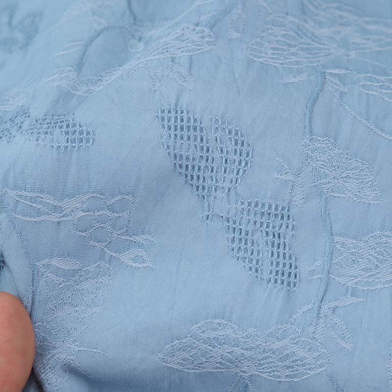 H191#精梳棉蝴蝶提花图案布料 复古旗袍汉服古装质感提花布料