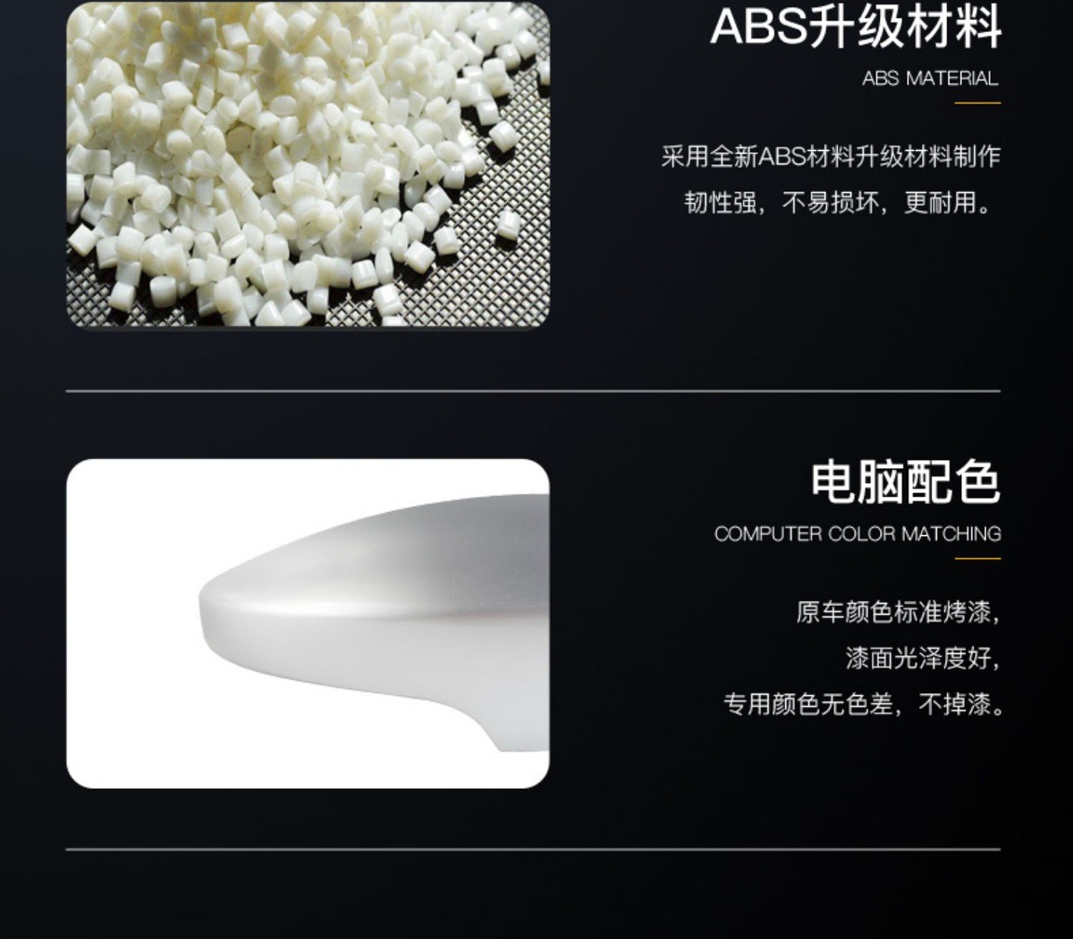 Compatible with 13-18 Escape rearview mirror housing, Escape turn signal housing, Escape reversing mirror lens, reflector housing
