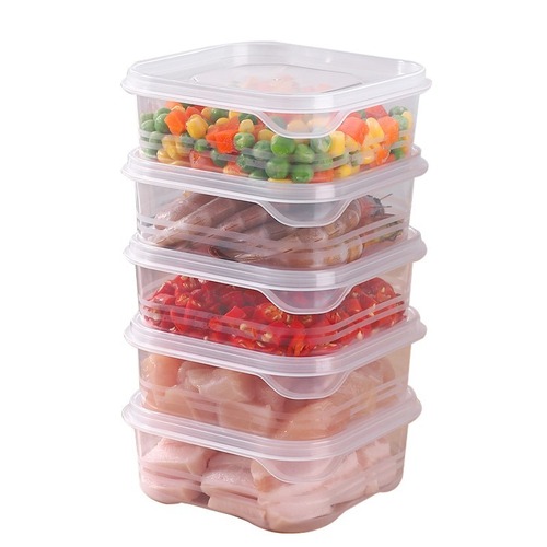 Refrigerator frozen meat box storage box food-grade food classification grid ice cream non-mixing sealed preservation frozen box