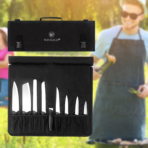 wessleco slicing knife tool bag outdoor portable chef knife bag cross-border hot camping picnic tool bag