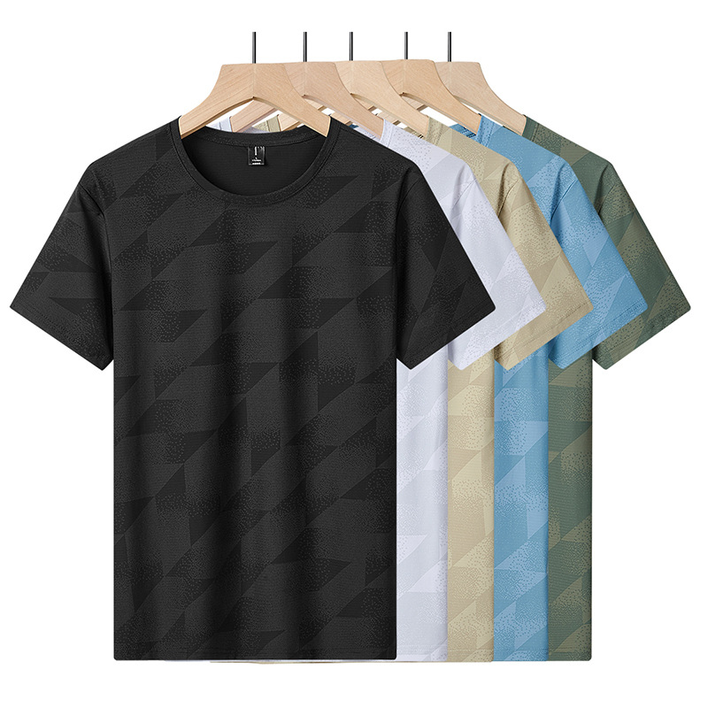 M-5Xlt Cross-Border New Fashion Casual Sports T-Shirt for Young Men, Short-Sleeved, Lightweight and Quick-Drying