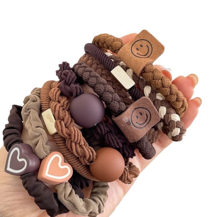 Cuerda para el cabello de dibujos animados, alta elasticidad y durabilidad, banda elástica para atar la cabeza, bola para mujer, lazo para el cabello, cuerda para la cabeza, nueva funda de cuero, accesorios para el cabello, todo fósforo