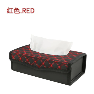 Car tissue box, wine-colored, foldable, for use in cars and homes, dual-purpose (Car tissue box/set) - standard-klm-red-wine-themed-folding-tissue-box-red-color