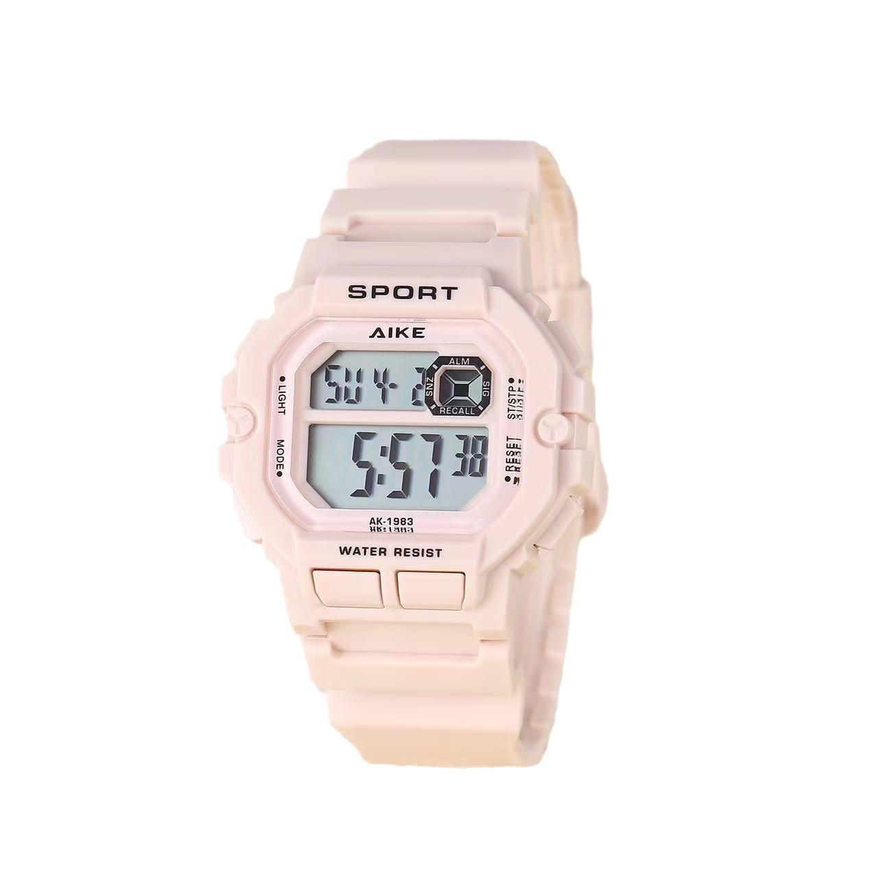 AIKE1983 Aike Square reloj electrónico Junior High School estudiante de escuela primaria reloj deportivo de moda impermeable cultural creativo reloj en caja