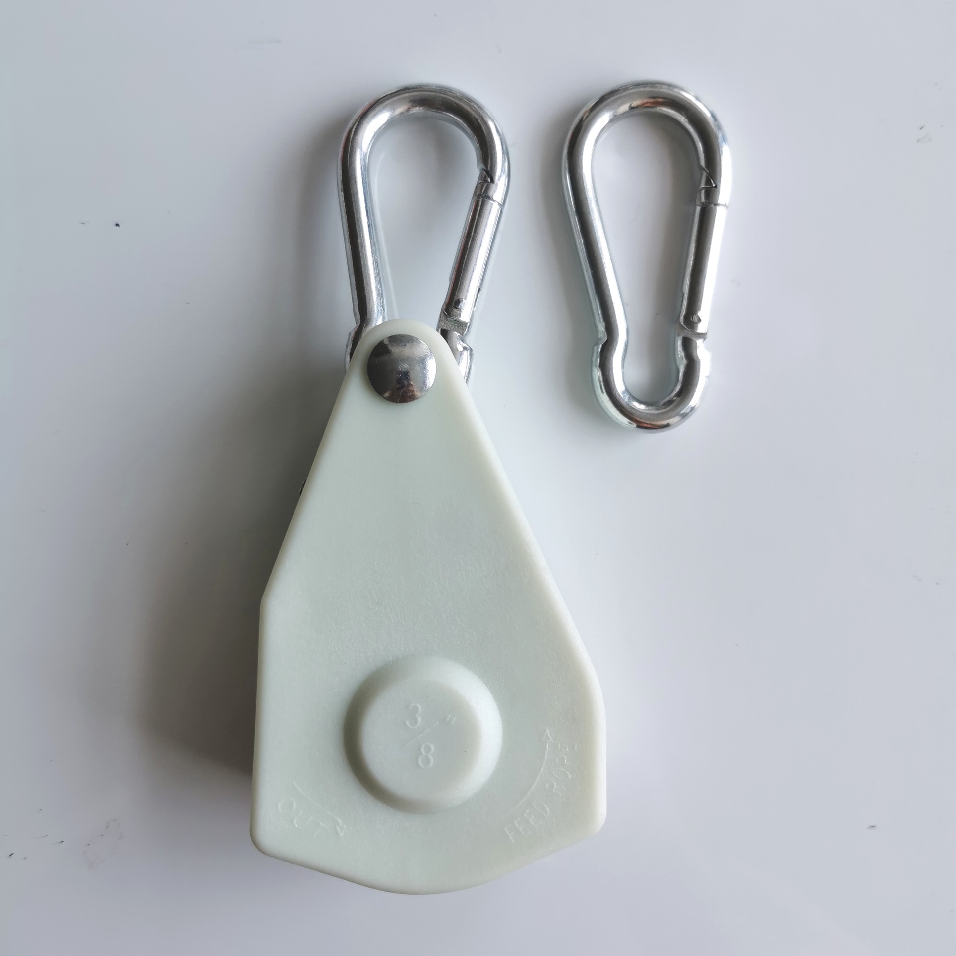 빛나는 유백색 도르래 단일 제품(반제품)의 업그레이드 버전 - 금속 바퀴 내장 - 2개 7개 포함#카라비너, 무선