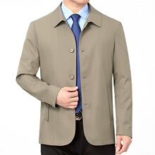 专柜2025秋季新款男士夹克外套中老年商务爸爸装高级感休闲夹克衫