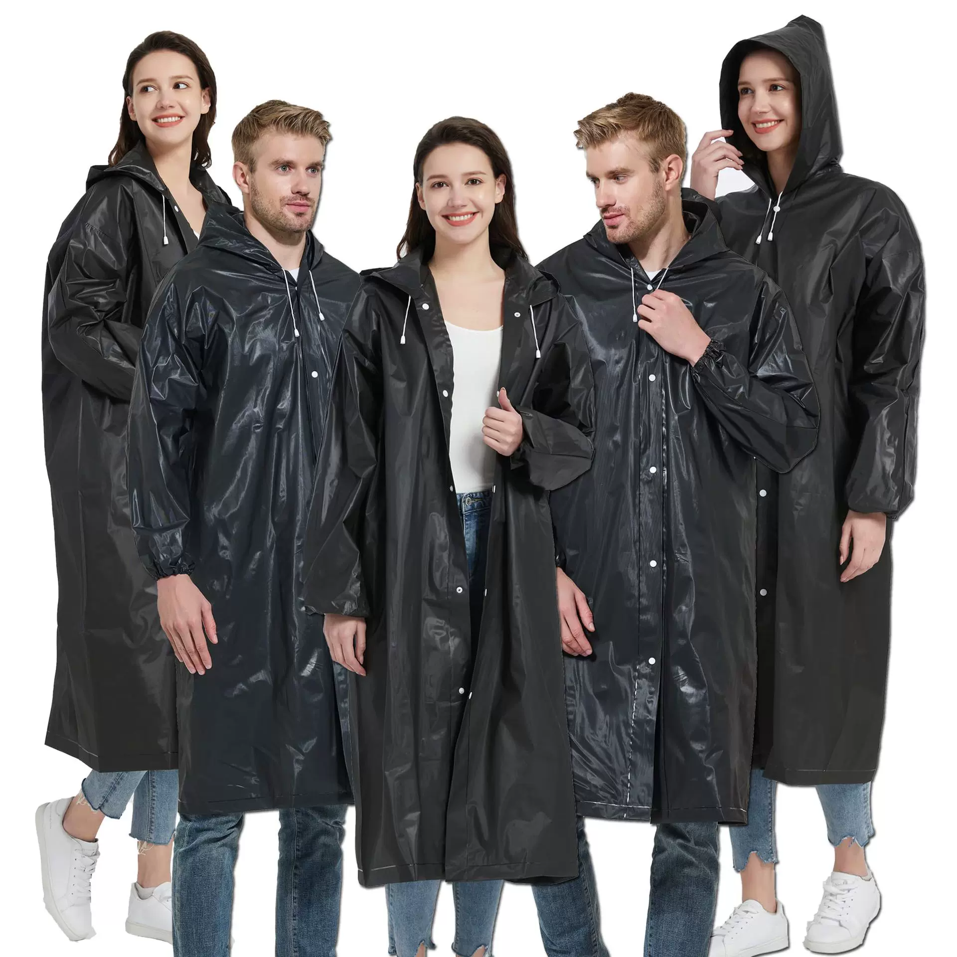 黑色雨衣加厚成人长款全身防暴雨男女雨服便携旅游户外一次性雨披