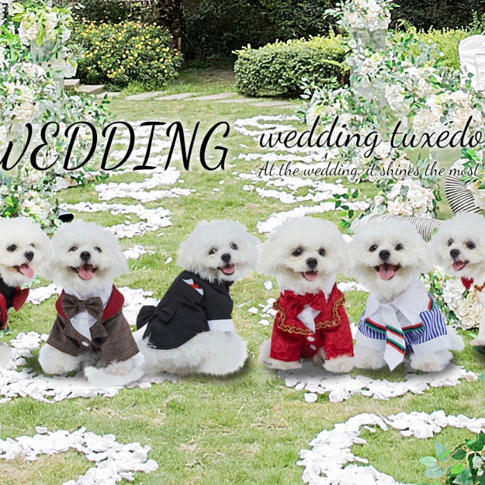 Polyester Dog Clothes Formal Shirts Ties Suits Pet Supplies For Christmas Weddings Top Sellers_voghion.com