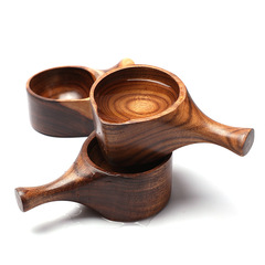 LOGO Famous Foodie Eating Spatula Short Handle Rosewood Water Scoop Household Kitchen Spoon Japanese Creative Water Scoop