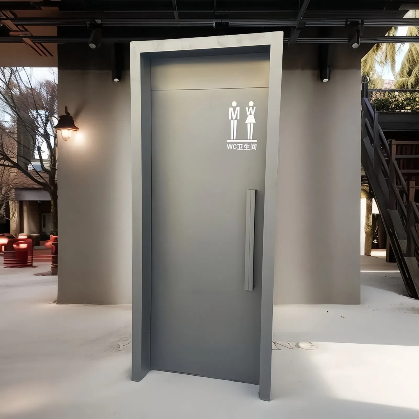 门洗手间平开工业风酒吧门餐厅推拉卫生间厕所门集装箱铁艺门KTV
