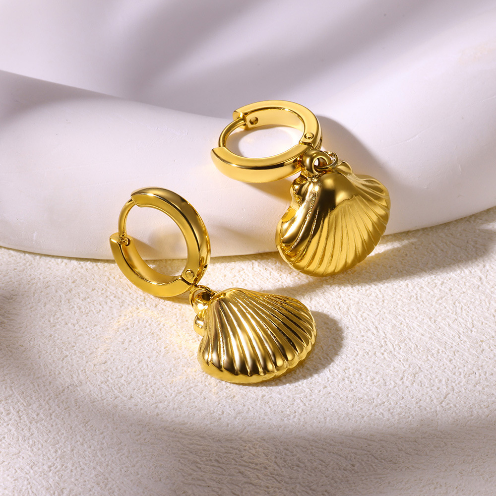 9g Weight 0.03µm-0.05µm Gold Plating Thickness PVD Coated Gold Plating Process 304 Stainless Steel Ear Needle Material Real Gold Plated Plating Material Charm Sleeper Hoop Earrings, Dangling Earrings Classification 1 Pair Quantity Holiday Occasion 304 Stainless Steel Material Solid Color Pattern All Seasons Season Women's Gender Polished Finish Vacation, Simple Style Style Waterproof Non Tarnish, Plating Craft PVD Coated Real Gold Plated Solid Color 304 Stainless Steel Vacation Simple Style Waterproof Non Tarnish Charm Sleeper Hoop Earrings Dangling Earrings 4