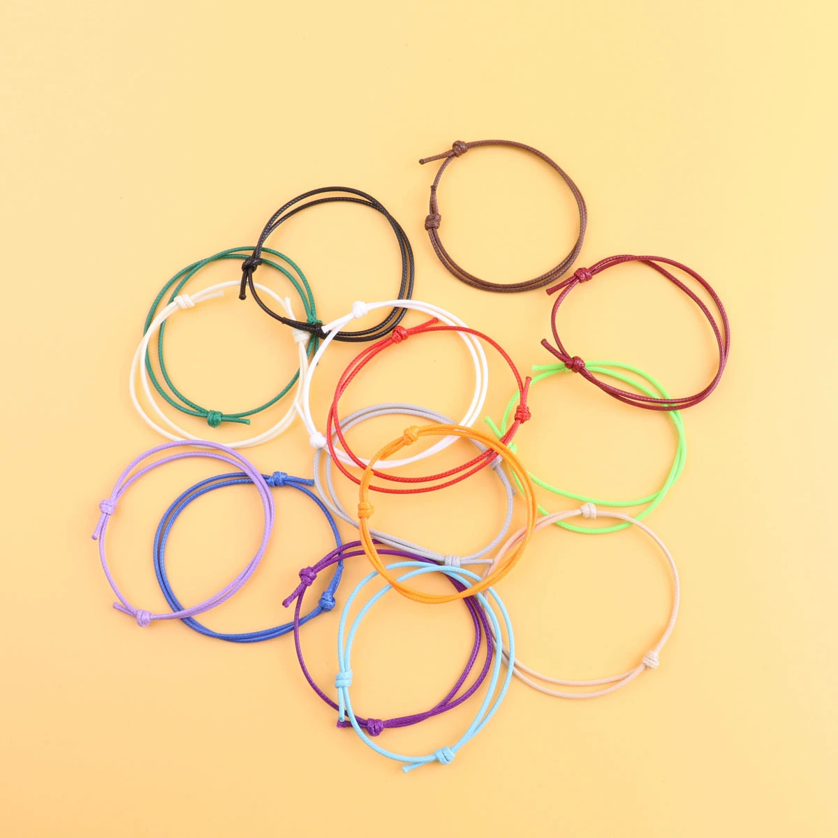 Выбранная популярная модная и изысканная тканая студенческая пара, красочный браслет, веревка, простой красочный тканый браслет из восковой нити