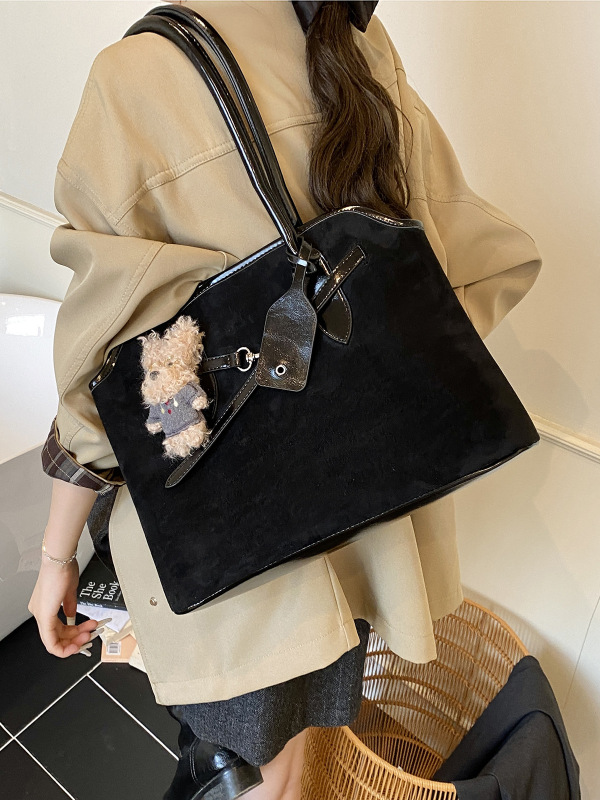 秋冬季复古磨砂包包女2025新款通勤百搭单肩腋下包时尚手提托特包|undefined