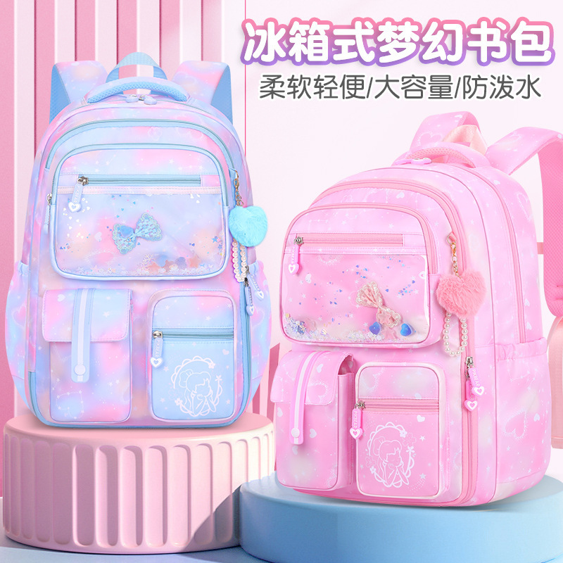 2025 New Primary School Children's Schoolbag 1-3-6 Grade Girls Schoolbag Sweet Cute Large Capacity Backpack