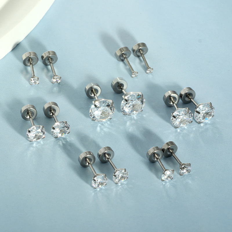 Pointed titanium steel lip stud product view