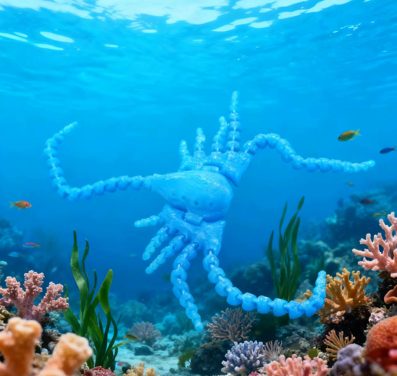Кукольная игрушка Sea Eater 3D-печатная модель, гигантское морское чудовище Мая Бру Левиатан, движущиеся украшения