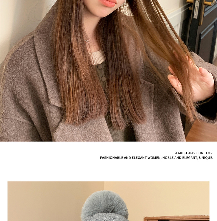 Suéter de punto para mujer, ideal para otoño e invierno. Forrado con polar, grueso, cálido, versátil, con protección para las orejas, corte holgado y amplio para la cabeza._voghion.com