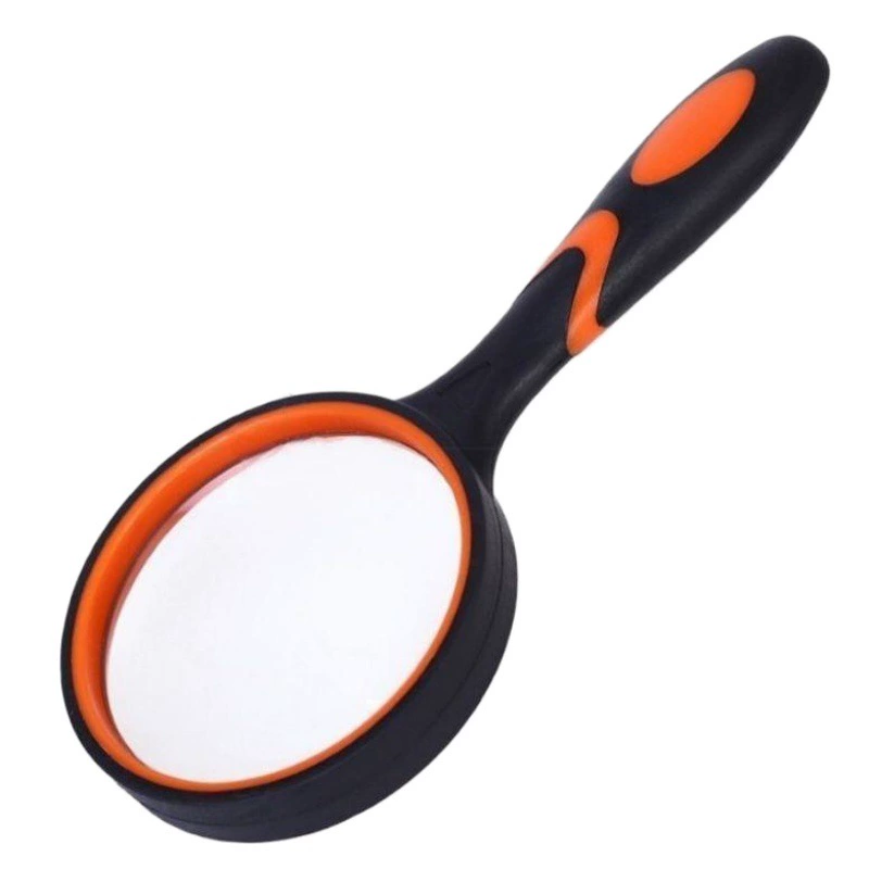 Оптическая белая стеклянная линза резиновая ручка с защитой от падения пластик для пожилых людей для чтения ручное чтение 10x HD увеличительное стекло