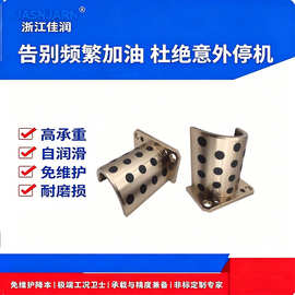 源头工厂自润滑石墨HB轴瓦 铜加石墨轴瓦 石墨剖分式电机主轴专用