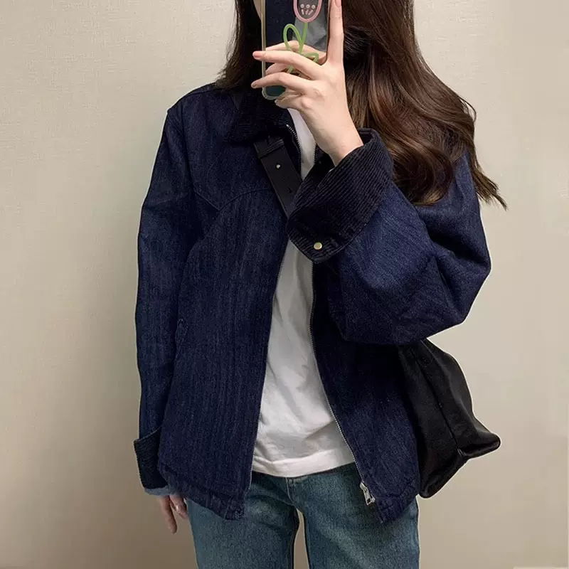 欧货早秋外套2025新款休闲宽松灯芯绒上衣美式复古慵懒风工装夹克