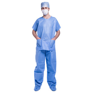 Manufacturers supply COMSAL disposable non-woven PP SMS split patient clothes suit wash clothes