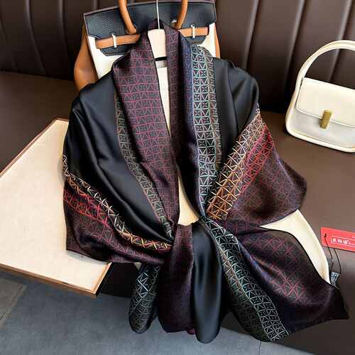 2024 New Silk Scarf~Good Quality~Excellent Gift Choice Light Luxury Style Women's Scarf for Outerwear Simulated Silk Fashion Scarf Shawl