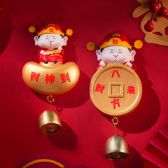 新年の富の神に新年のギフト磁気ペンダントドアベルフォーチュンドア吊り装飾小さな装飾品樹脂工芸品