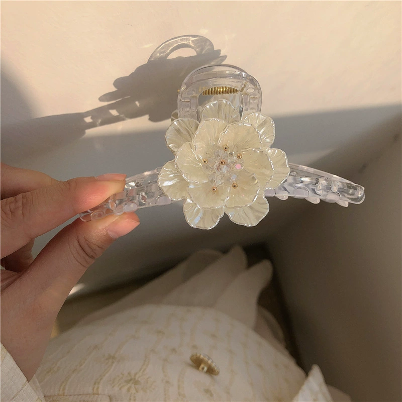 Горная чайнаяTransparent crab pin, зеленая зажимка для волос из жемчуга, акула
