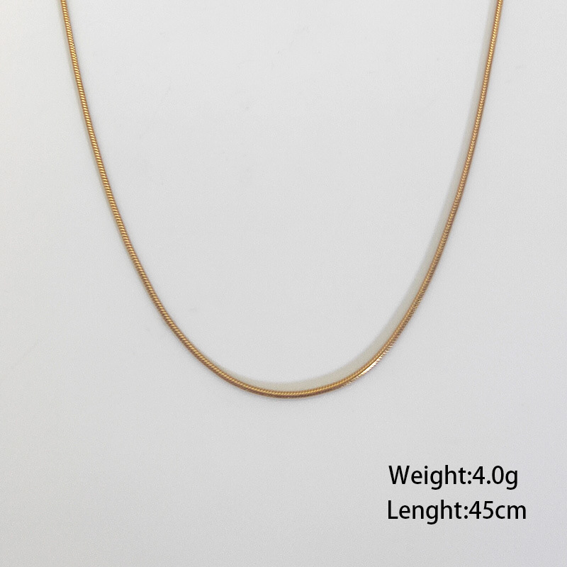 7g Weight Necklace Classification 304 Stainless Steel Chain Material 1 Piece Quantity Holiday, Daily Occasion 304 Stainless Steel Material Geometric Pattern Women's Gender Plating Design Simple Style Style Wholesale Jewelry Simple Style Geometric 304 Stainless Steel Plating Stainless Steel Necklaces 21